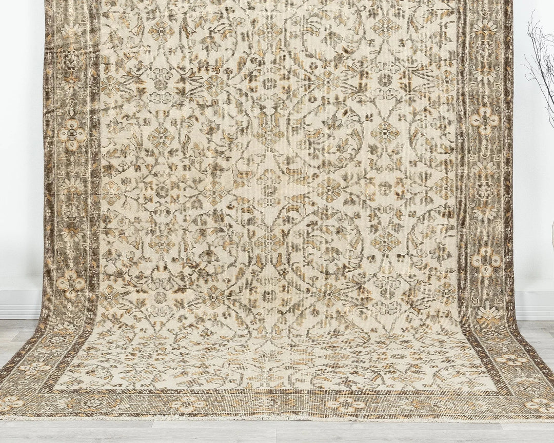 Multicolor Turkish Oushak Rug 9' 4" x 6' Hand-Knotted | No. VR90847