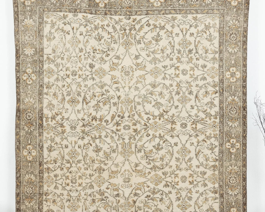 Multicolor Turkish Oushak Rug 9' 4" x 6' Hand-Knotted | No. VR90847