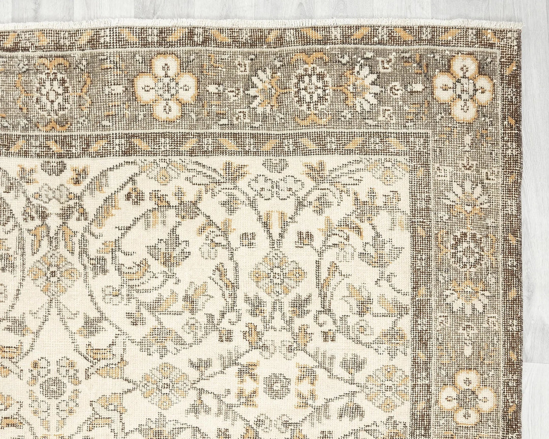 Multicolor Turkish Oushak Rug 9' 4" x 6' Hand-Knotted | No. VR90847