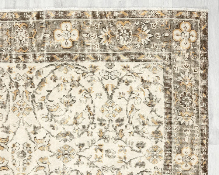 Multicolor Turkish Oushak Rug 9' 4" x 6' Hand-Knotted | No. VR90847