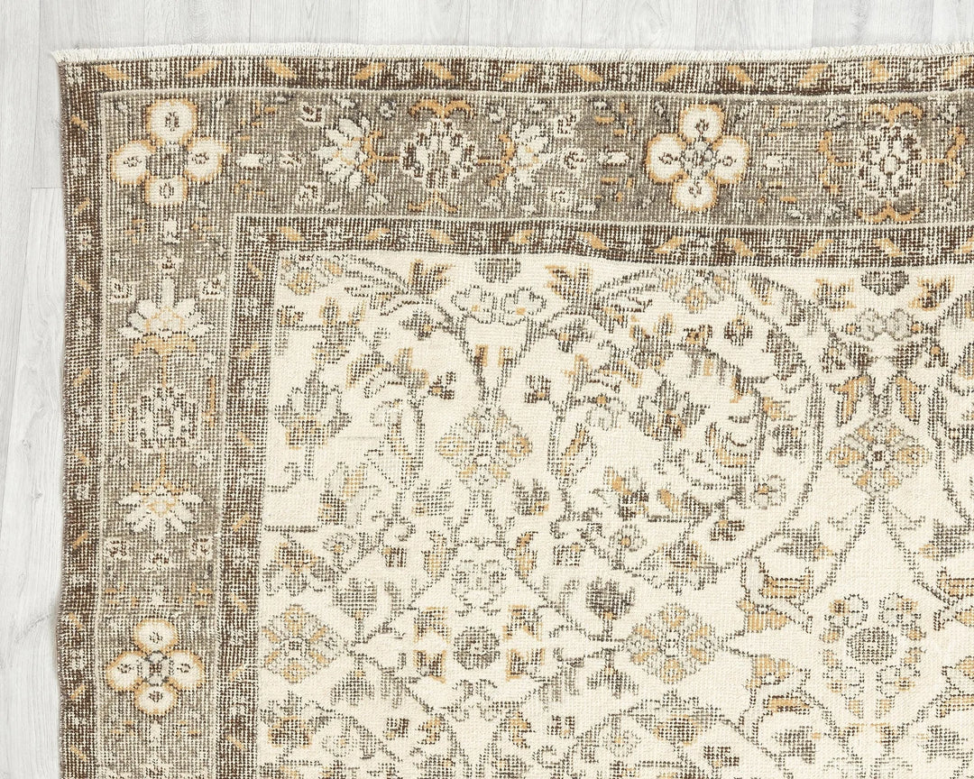 Multicolor Turkish Oushak Rug 9' 4" x 6' Hand-Knotted | No. VR90847