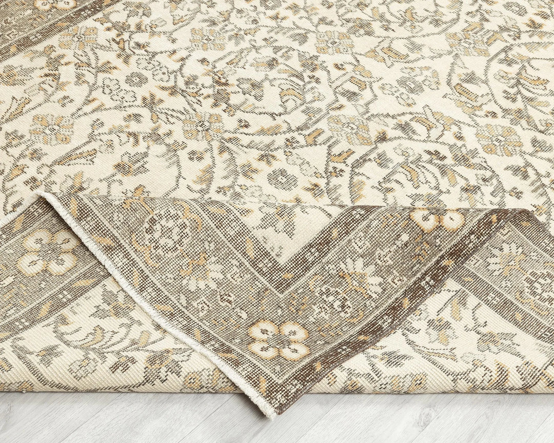Multicolor Turkish Oushak Rug 9' 4" x 6' Hand-Knotted | No. VR90847