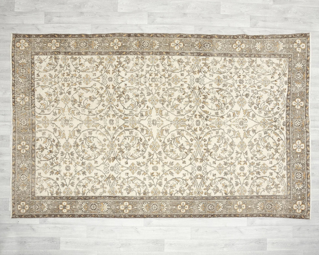 Multicolor Turkish Oushak Rug 9' 4" x 6' Hand-Knotted | No. VR90847