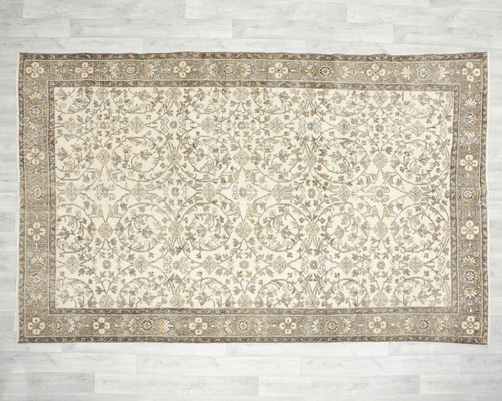 Multicolor Turkish Oushak Rug 9' 4" x 6' Hand-Knotted | No. VR90847