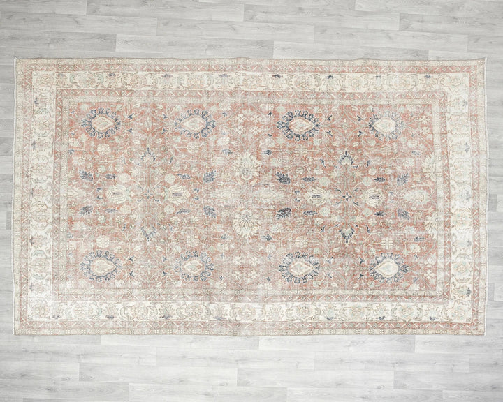 Multicolor Turkish Oushak Rug 6' 3" x 9' 11" Hand-Knotted view 9