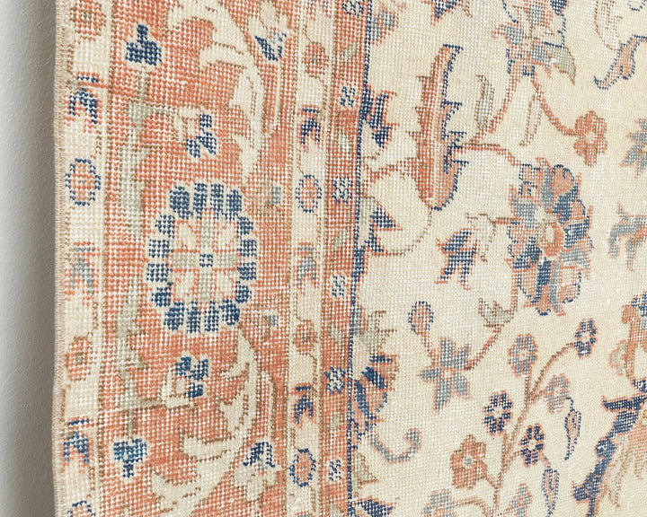 Beige Turkish Oushak Rug 6'3" x 9'8" Hand-Knotted | No. VR91002