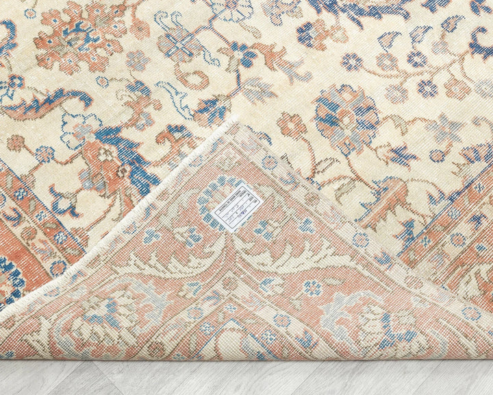 Beige Turkish Oushak Rug 6'3" x 9'8" Hand-Knotted | No. VR91002