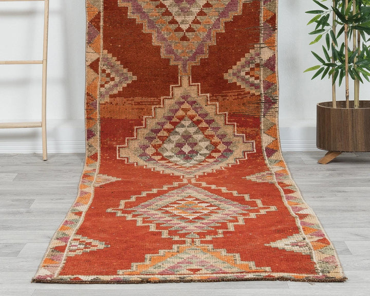 Multicolor Turkish Oushak Rug 2'11" x 11'2" Hand-Knotted | No. VR91112