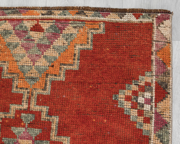 Multicolor Turkish Oushak Rug 2'11" x 11'2" Hand-Knotted | No. VR91112