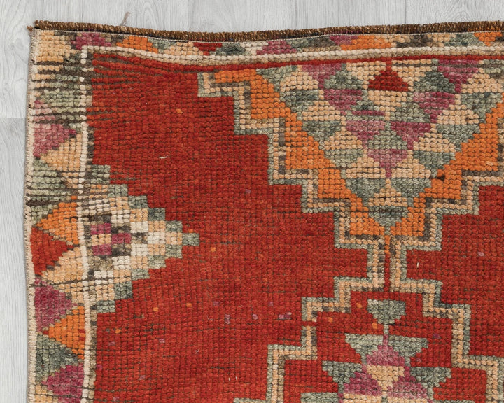 Multicolor Turkish Oushak Rug 2'11" x 11'2" Hand-Knotted | No. VR91112