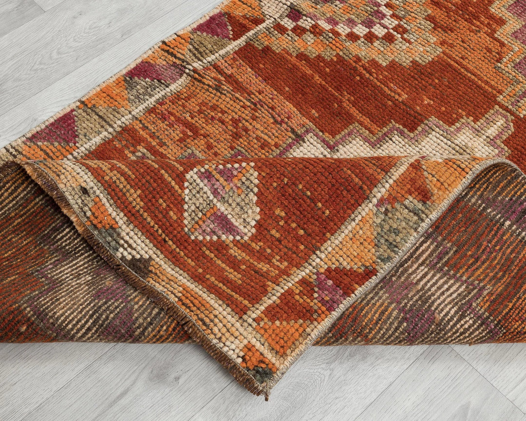 Multicolor Turkish Oushak Rug 2'11" x 11'2" Hand-Knotted | No. VR91112