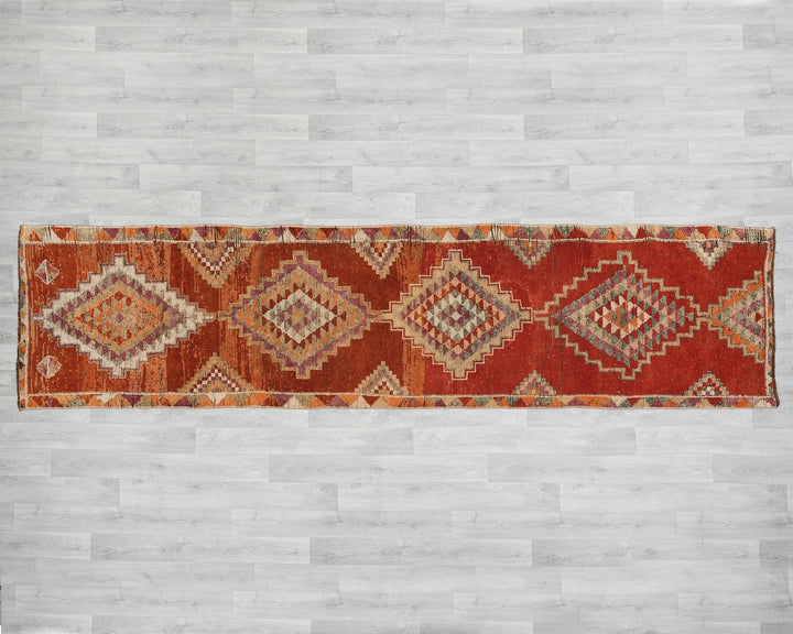 Multicolor Turkish Oushak Rug 2'11" x 11'2" Hand-Knotted | No. VR91112