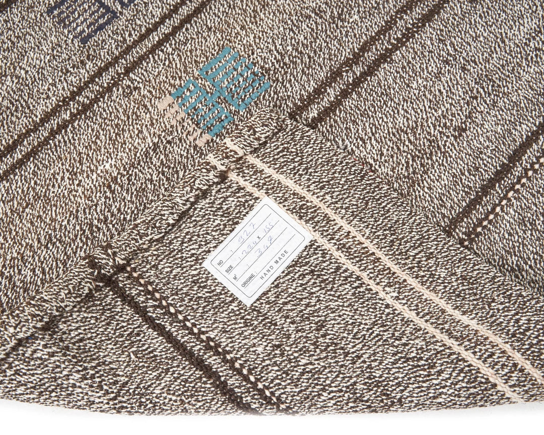 Gray Turkish Kilim Rug 6' 3" x 8' 4" Flat-Weave | No. VR91247