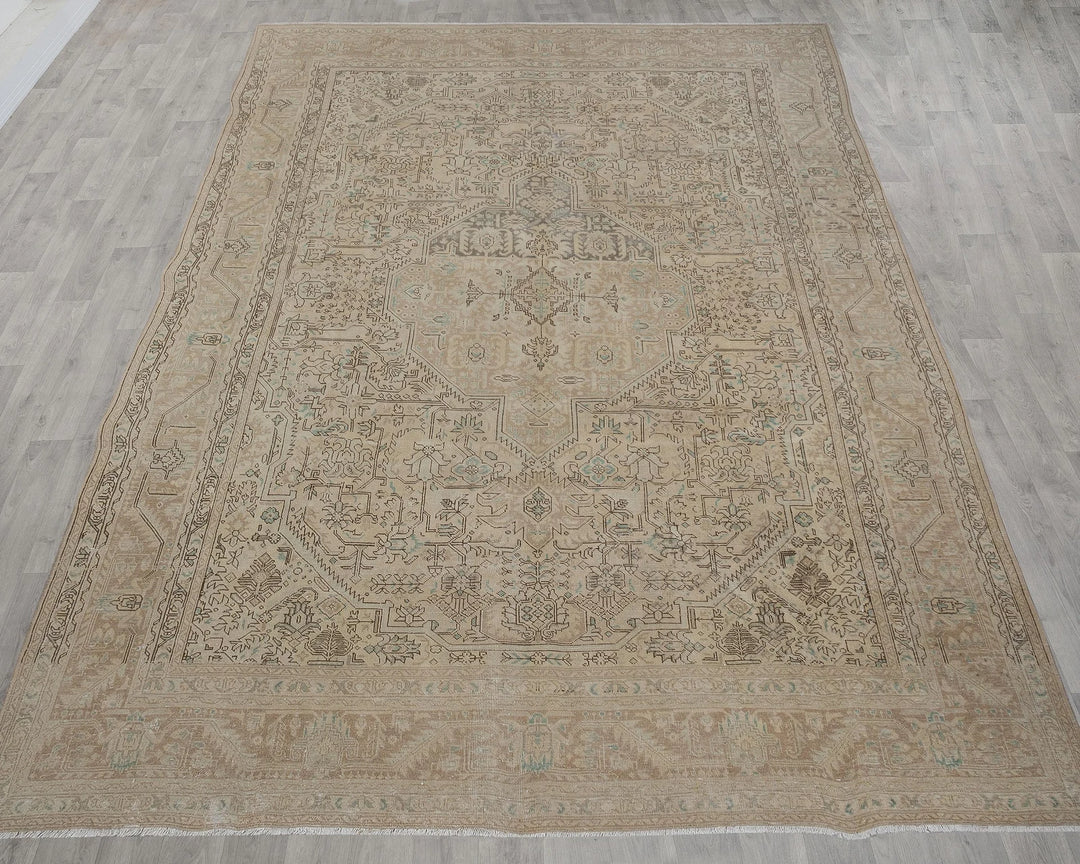 Multicolor Turkish Oushak Rug 9'7" x 12'10" Hand-Knotted view 9