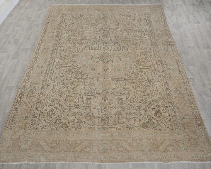 Multicolor Turkish Oushak Rug 9'7" x 12'10" Hand-Knotted view 9