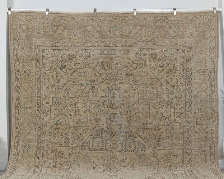 Multicolor Turkish Oushak Rug 9'7" x 12'10" Hand-Knotted view