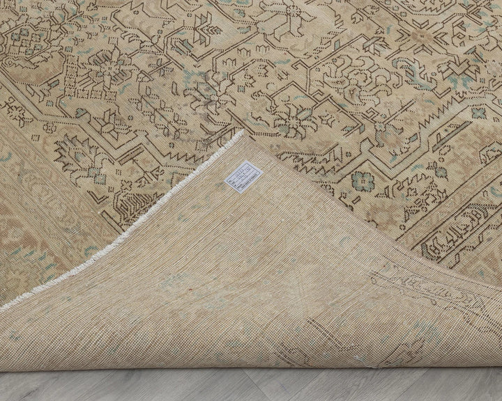 Multicolor Turkish Oushak Rug 9'7" x 12'10" Hand-Knotted field