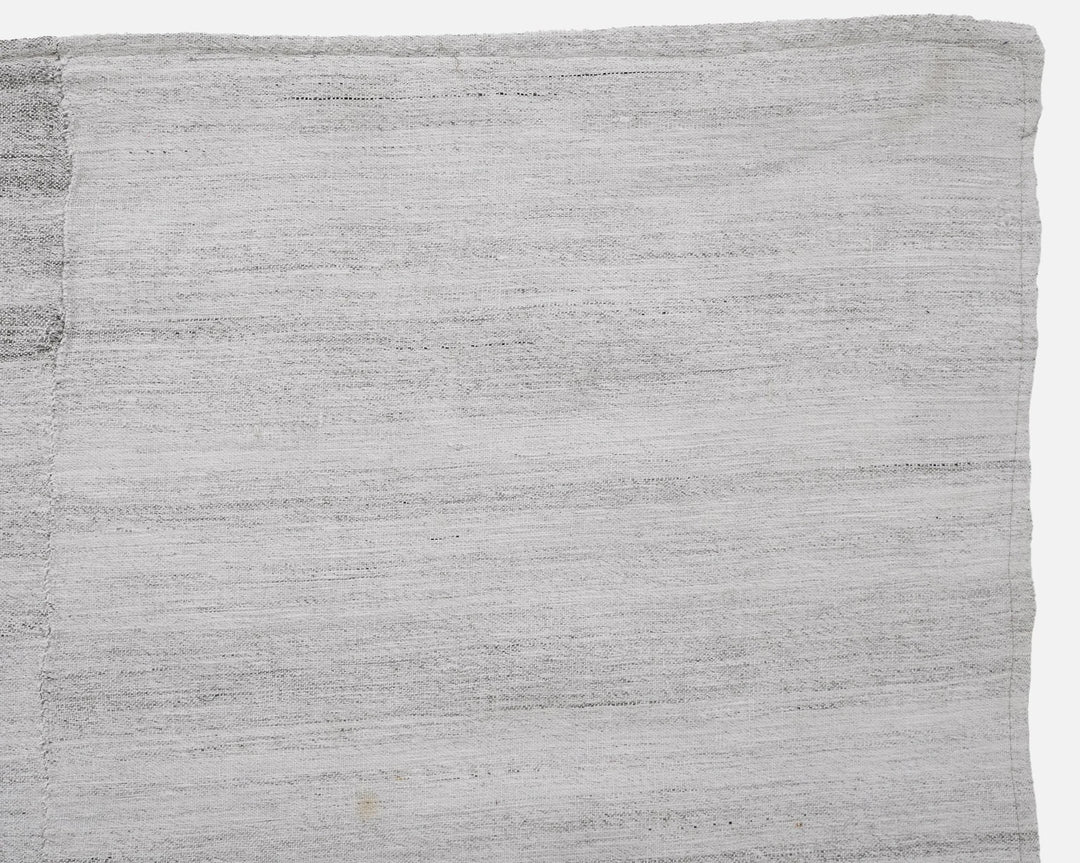 White Turkish Kilim Rug 5' 8" x 9' 3" Flat-Weave | No. VR91351