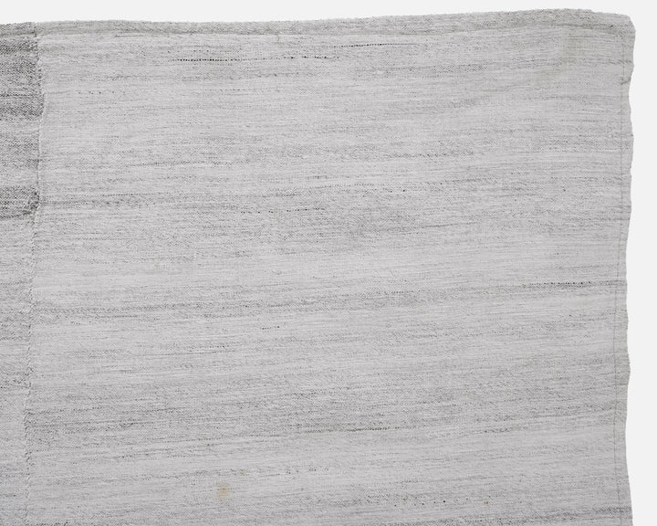 White Turkish Kilim Rug 5' 8" x 9' 3" Flat-Weave | No. VR91351