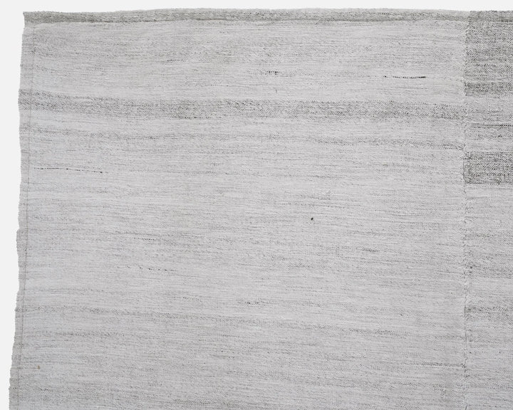 White Turkish Kilim Rug 5' 8" x 9' 3" Flat-Weave | No. VR91351