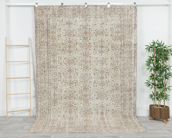 Multicolor Turkish Oushak Rug 6'2" x 8'10" Hand-Knotted | No. VR91354