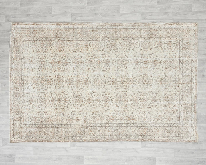 Multicolor Turkish Oushak Rug 6'2" x 8'10" Hand-Knotted | No. VR91354