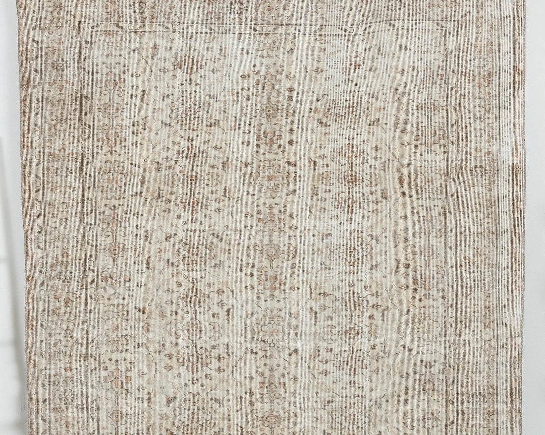 Multicolor Turkish Oushak Rug 6'2" x 8'10" Hand-Knotted | No. VR91354