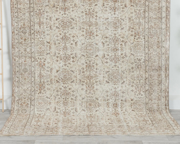 Multicolor Turkish Oushak Rug 6'2" x 8'10" Hand-Knotted | No. VR91354