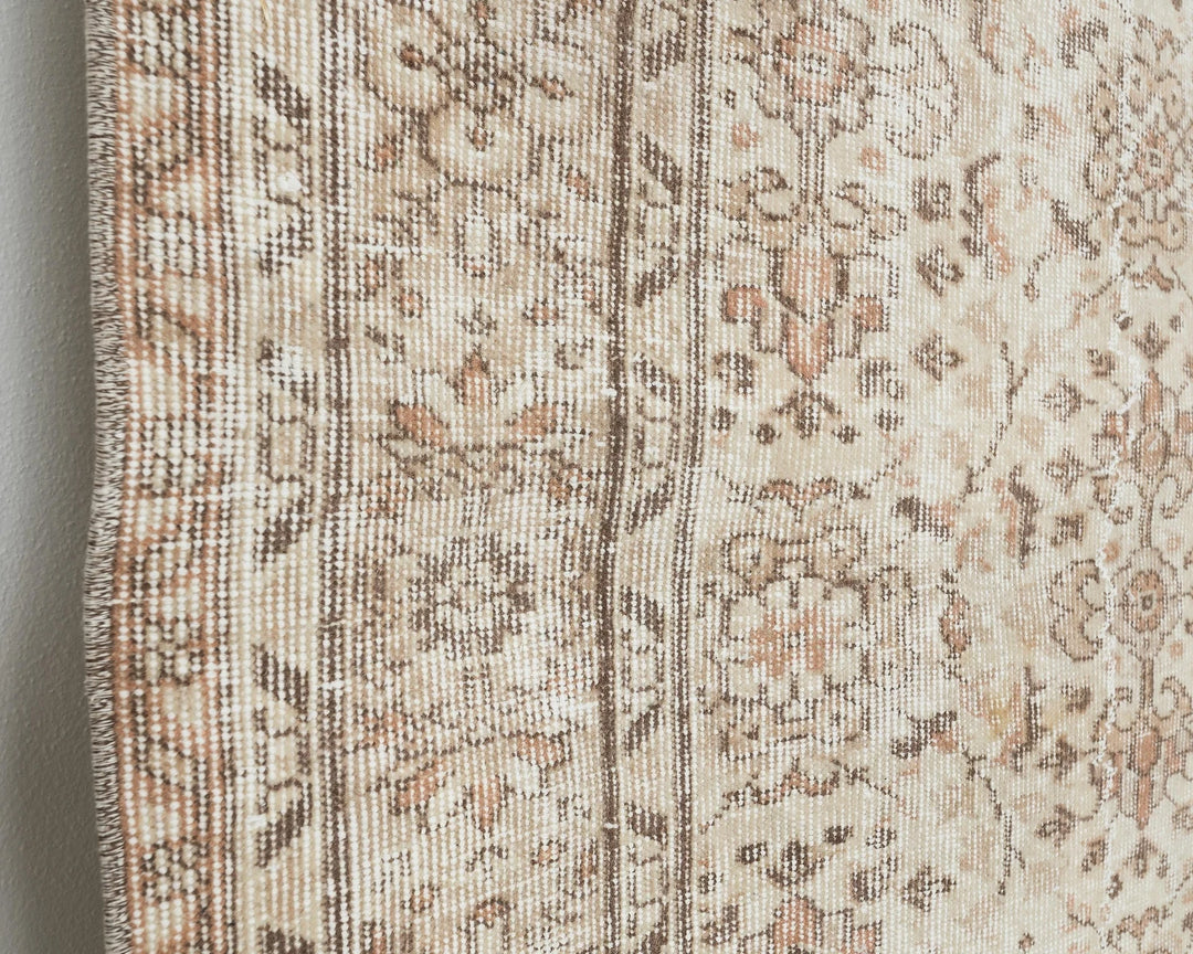 Multicolor Turkish Oushak Rug 6'2" x 8'10" Hand-Knotted | No. VR91354