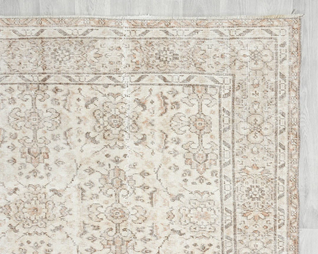 Multicolor Turkish Oushak Rug 6'2" x 8'10" Hand-Knotted | No. VR91354