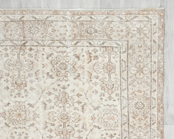 Multicolor Turkish Oushak Rug 6'2" x 8'10" Hand-Knotted | No. VR91354