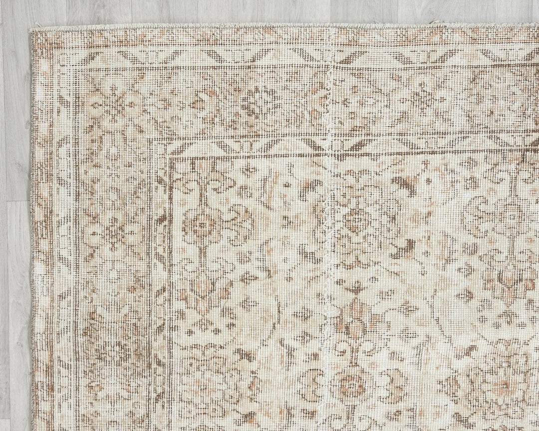 Multicolor Turkish Oushak Rug 6'2" x 8'10" Hand-Knotted | No. VR91354