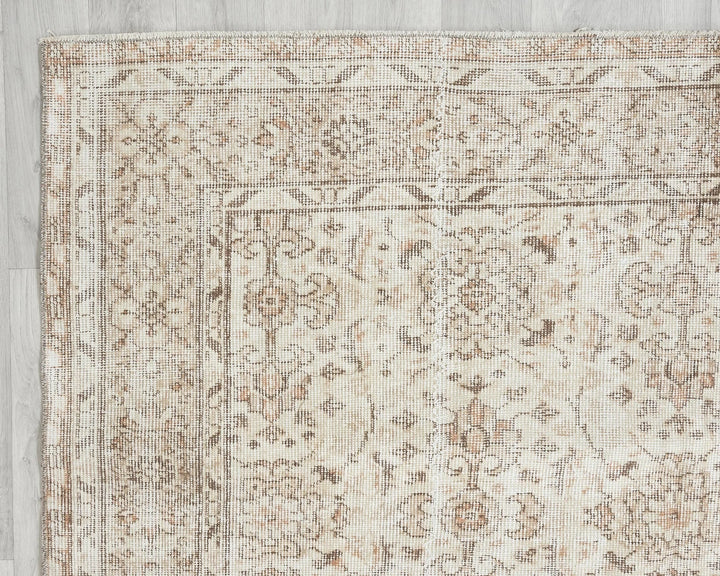 Multicolor Turkish Oushak Rug 6'2" x 8'10" Hand-Knotted | No. VR91354