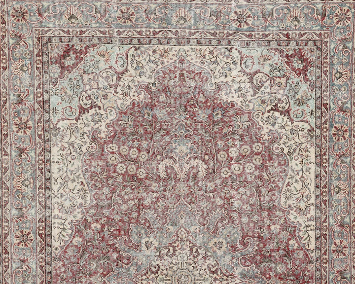 Multicolor Turkish Oushak Rug 6'8" x 10'7" Hand-Knotted | No. VR91384