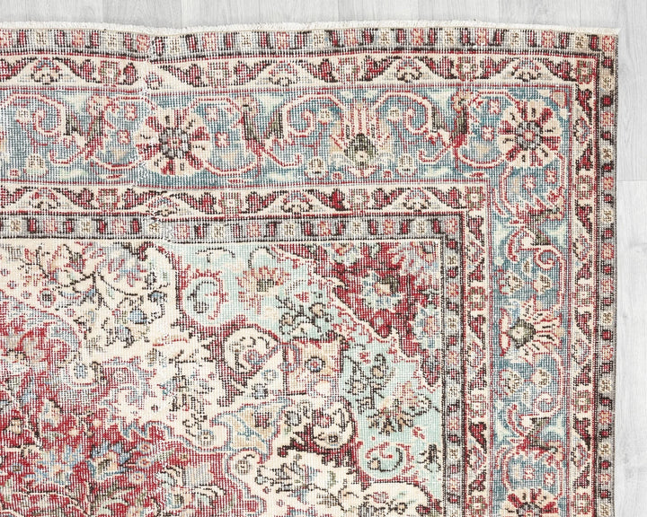 Multicolor Turkish Oushak Rug 6'8" x 10'7" Hand-Knotted | No. VR91384