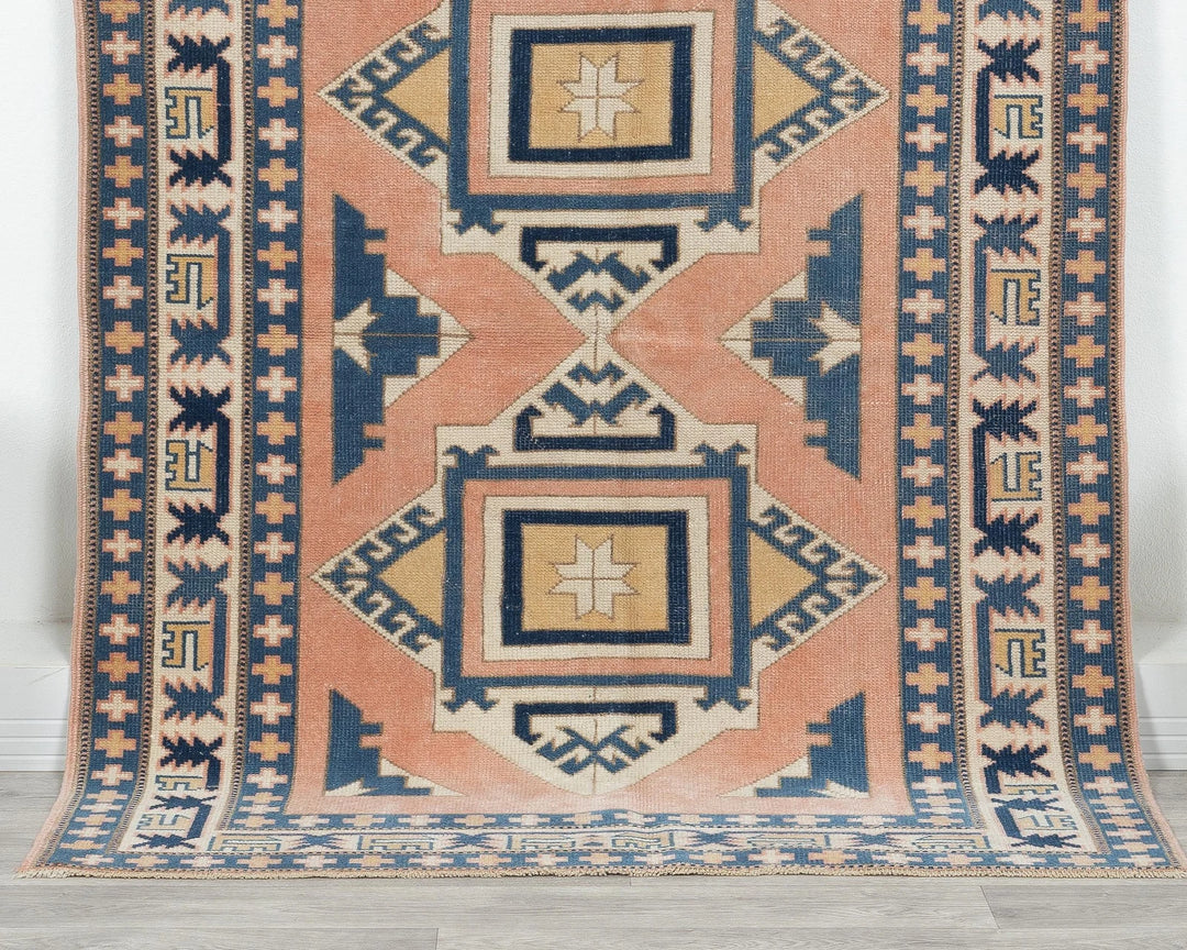 Multicolor Turkish Oushak Rug 3'10" x 5'1" Hand-Knotted | No. VR91392