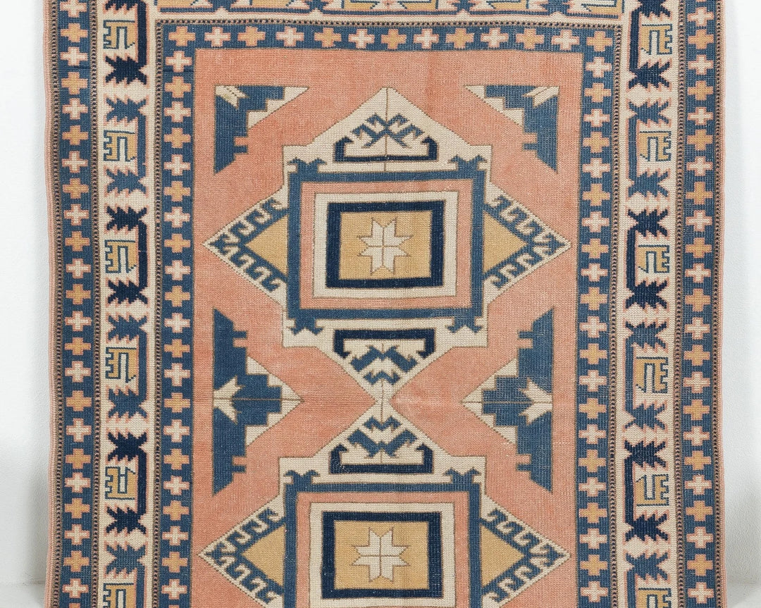 Multicolor Turkish Oushak Rug 3'10" x 5'1" Hand-Knotted | No. VR91392