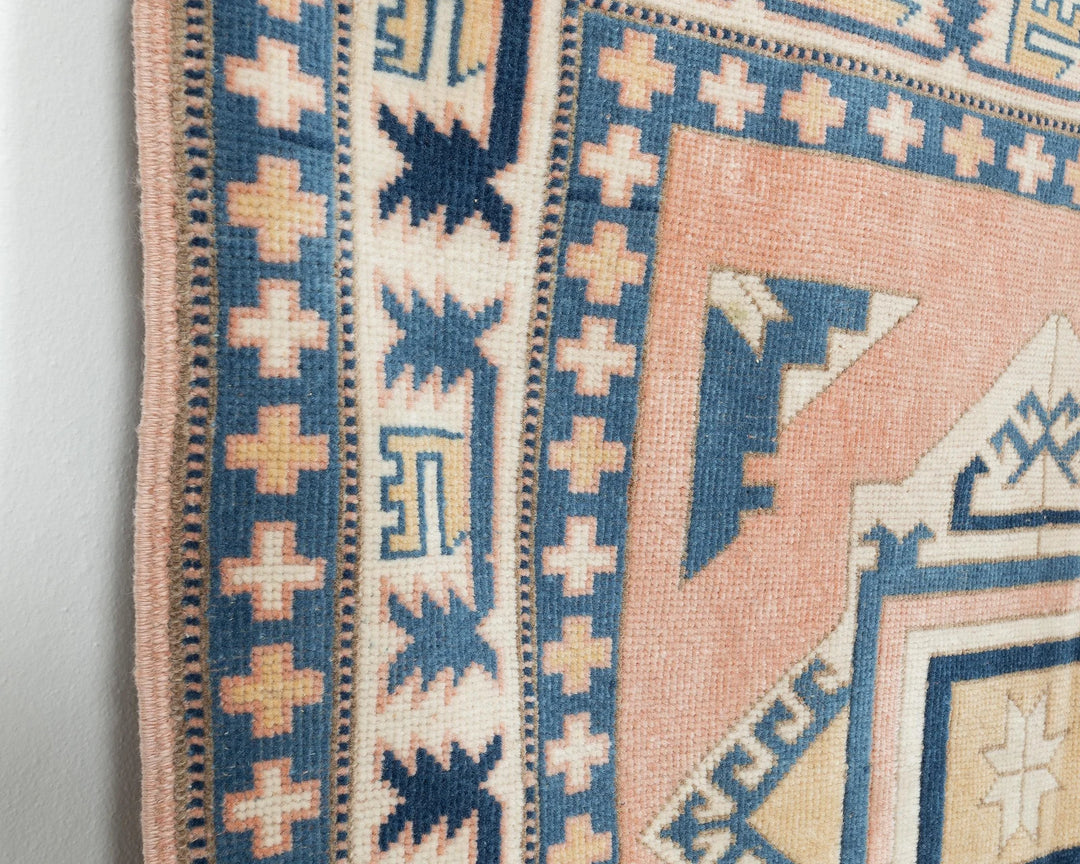 Multicolor Turkish Oushak Rug 3'10" x 5'1" Hand-Knotted | No. VR91392