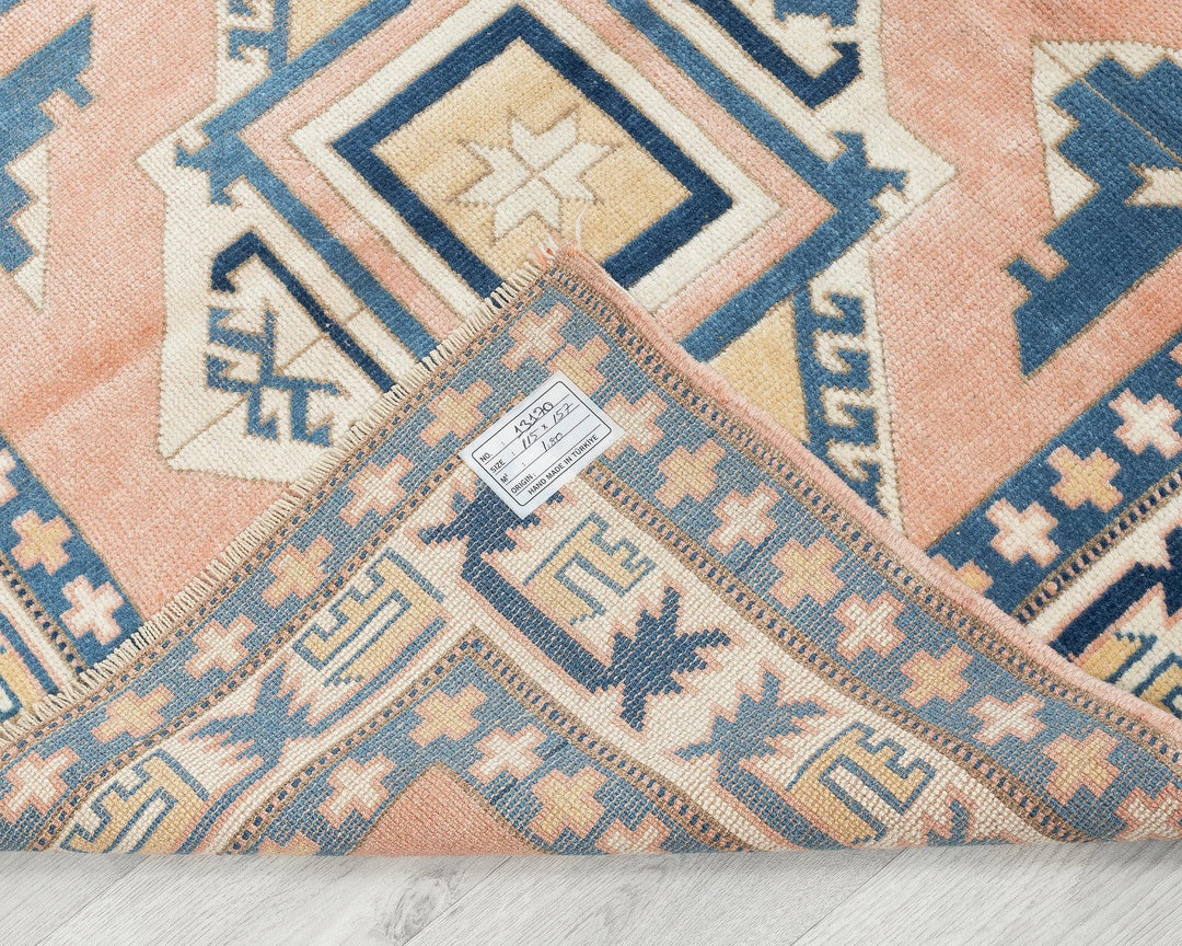 Multicolor Turkish Oushak Rug 3'10" x 5'1" Hand-Knotted | No. VR91392