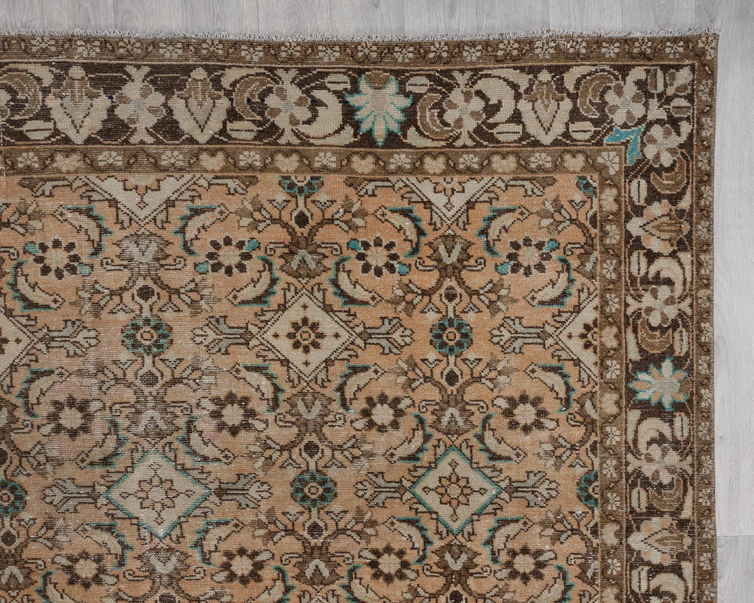 Multicolor Turkish Oushak Rug 6'7" x 9'2" Hand-Knotted | No. VR91410