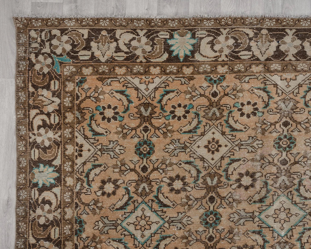 Multicolor Turkish Oushak Rug 6'7" x 9'2" Hand-Knotted | No. VR91410