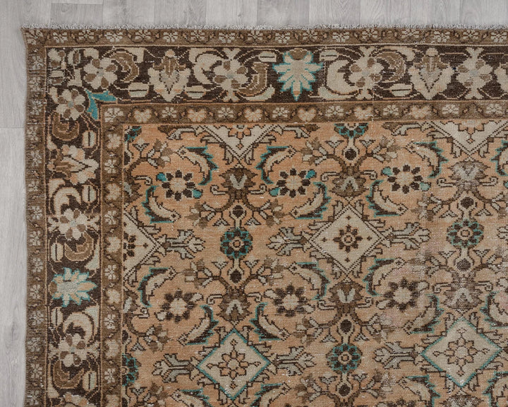 Multicolor Turkish Oushak Rug 6'7" x 9'2" Hand-Knotted | No. VR91410