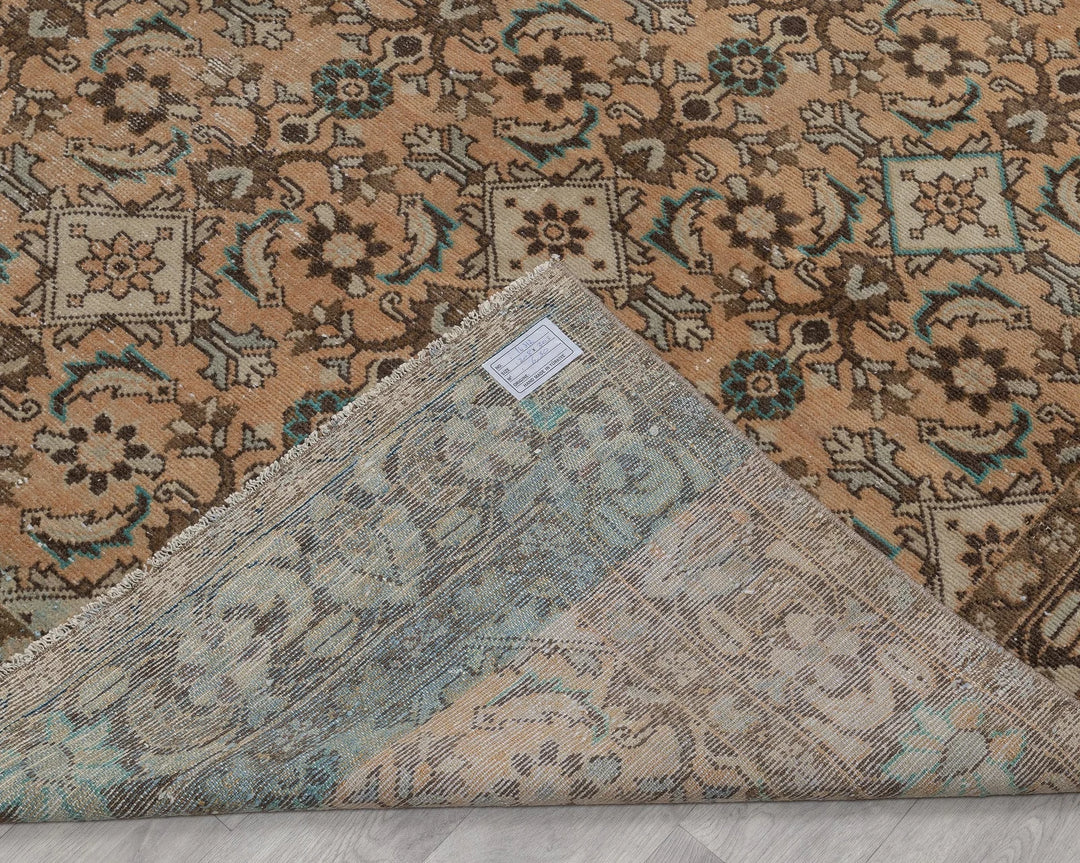 Multicolor Turkish Oushak Rug 6'7" x 9'2" Hand-Knotted | No. VR91410
