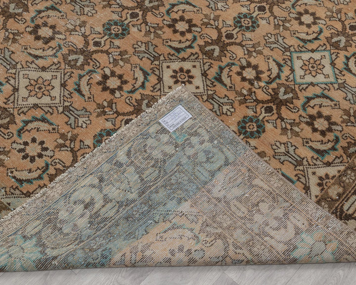 Multicolor Turkish Oushak Rug 6'7" x 9'2" Hand-Knotted | No. VR91410