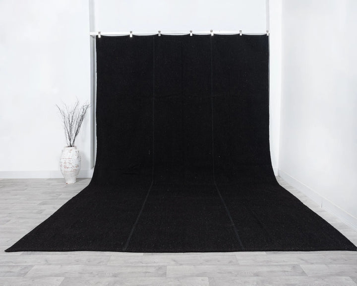 Brown Turkish Kilim Rug 9' 11" x 12' 8" Flat-Weave | No. VR91416