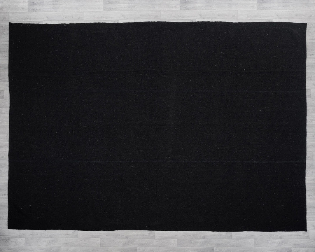 Brown Turkish Kilim Rug 9' 11" x 12' 8" Flat-Weave | No. VR91416