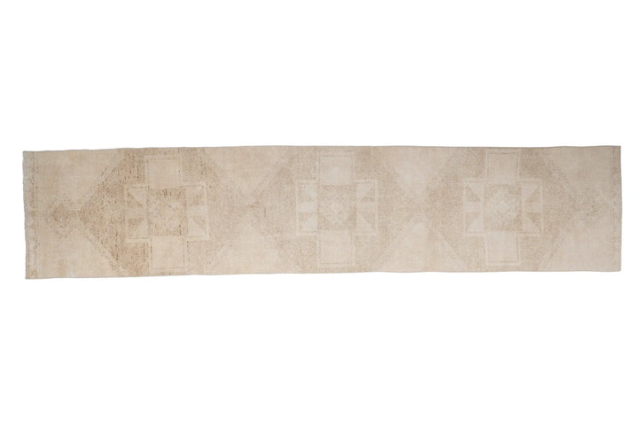 Beige Turkish Oushak Rug 2'7" x 12'7" Hand-Knotted | No. VR91456