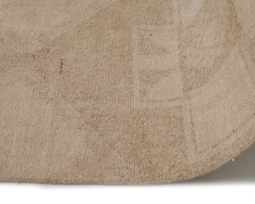 Beige Turkish Oushak Rug 2'7" x 12'7" Hand-Knotted | No. VR91456