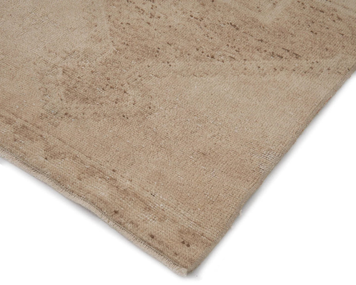 Beige Turkish Oushak Rug 2'7" x 12'7" Hand-Knotted | No. VR91456