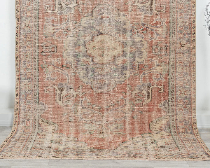 Multicolor Turkish Oushak Rug 5'5" x 8'8" Hand-Knotted | No. VR91476